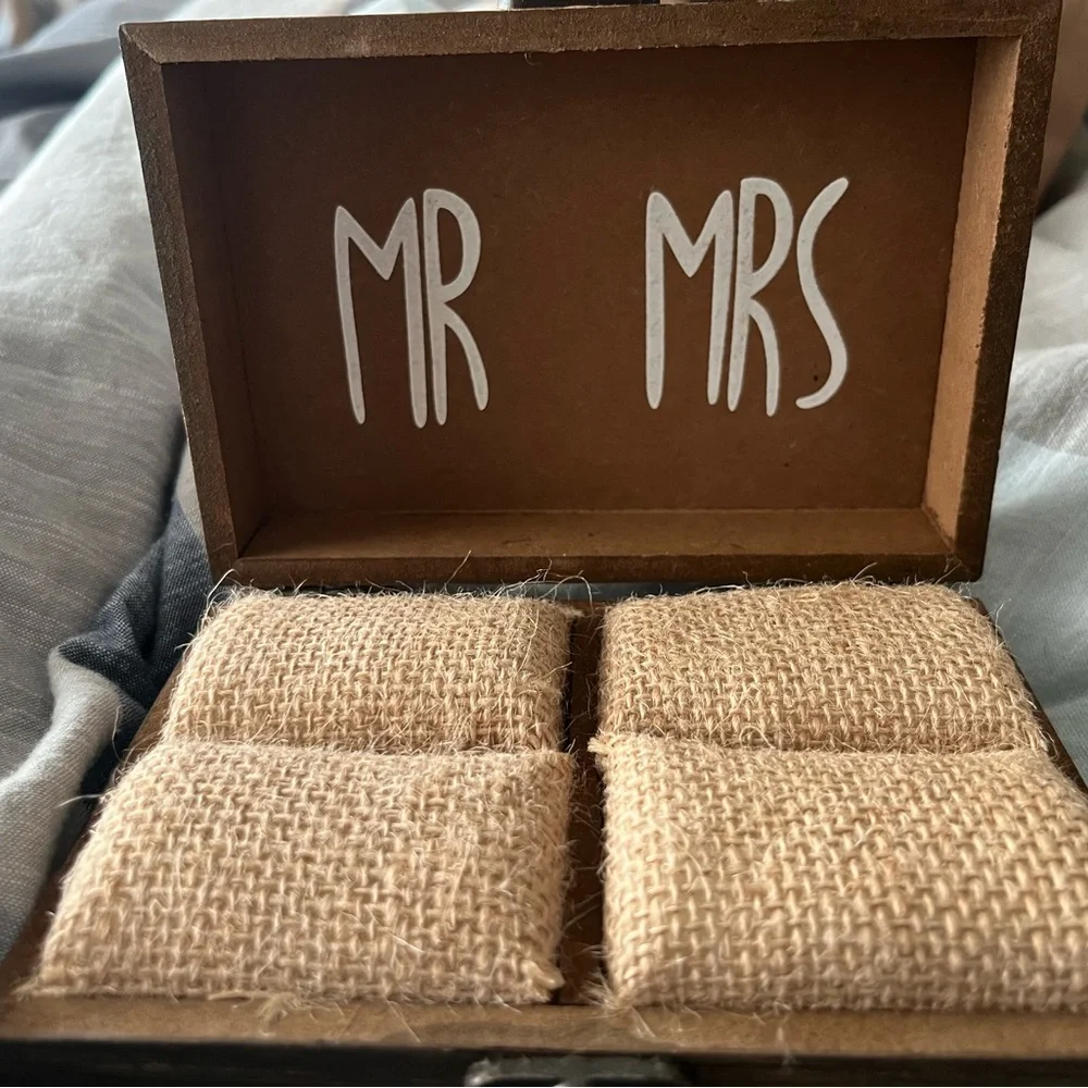 Wooden wedding ring box